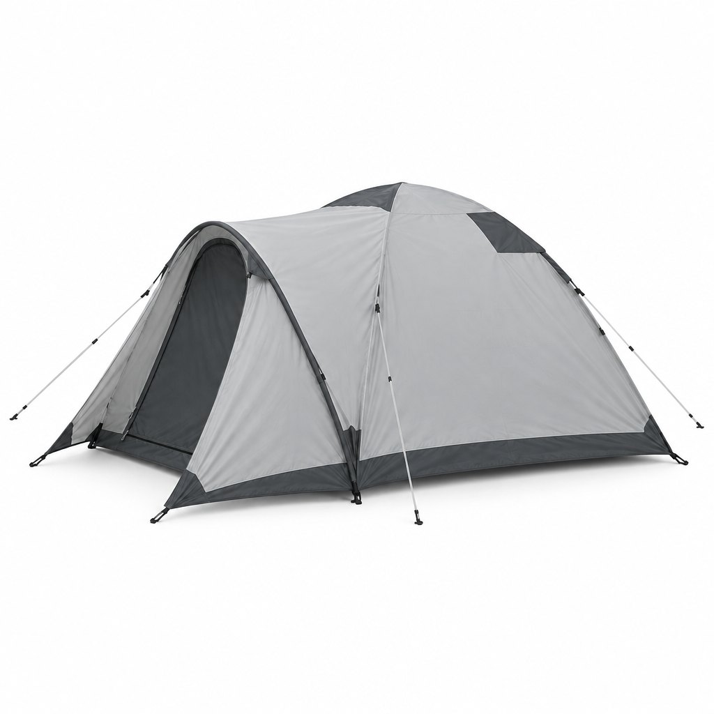 Палатка Trailpeak "Sierra 4", цвет: светло-серый, тёмно-серый, 290 х 240 х 130 см